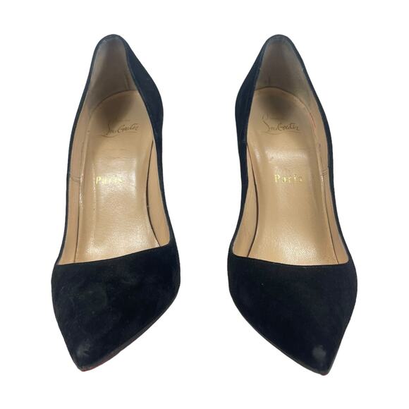 Christian Louboutin So Kate 120 Suede Pointed Toe Pumps Black Size 38 - Picture 5 of 13